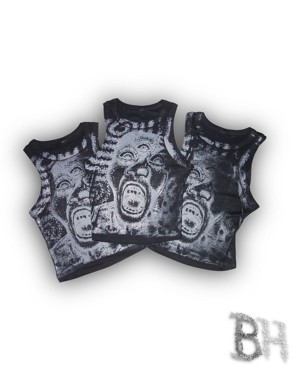 '2007s' Scr3am Faded Reality '1 OF 1' Cropped Tank 001