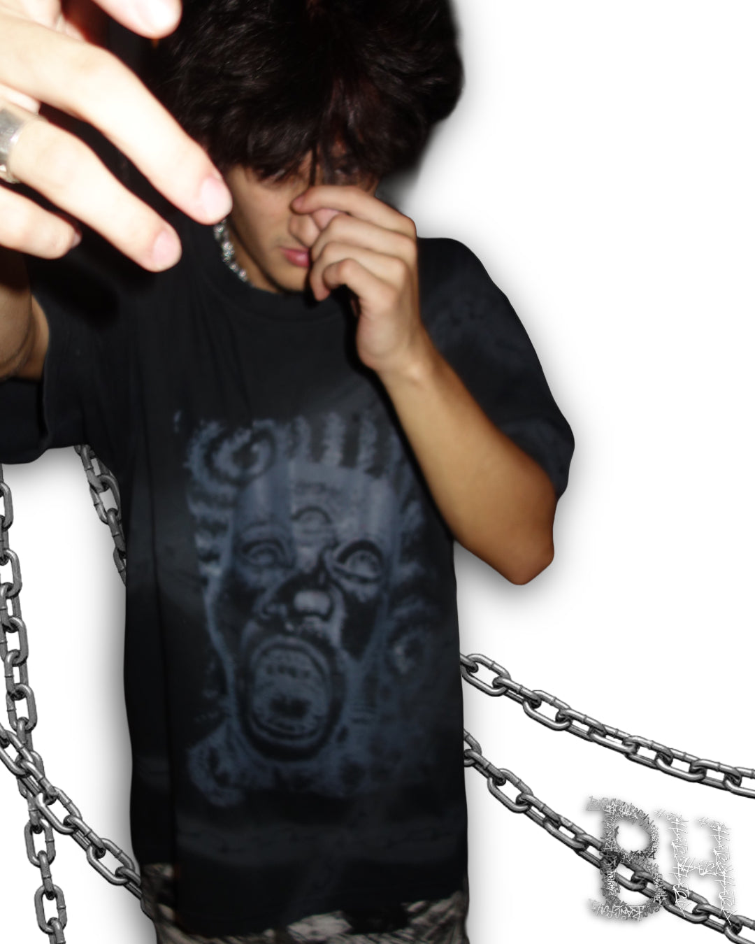 '2008s' Scr3amin' & Cha1ned '1 OF 1' Heavyweight Tee