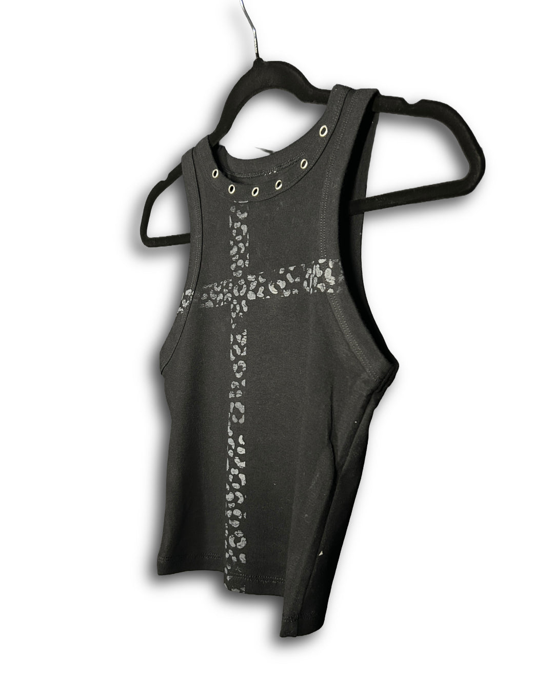 Ch3etah Print Cross '1 OF 1' Cropped Tank